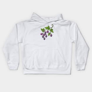 blackberries on twig Kids Hoodie